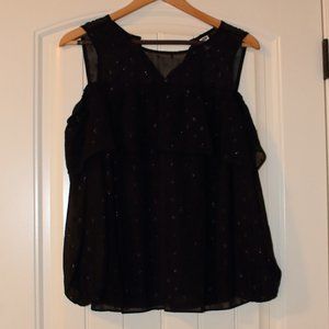 Old Navy Cold Shoulder Blouse - Size Small Black
